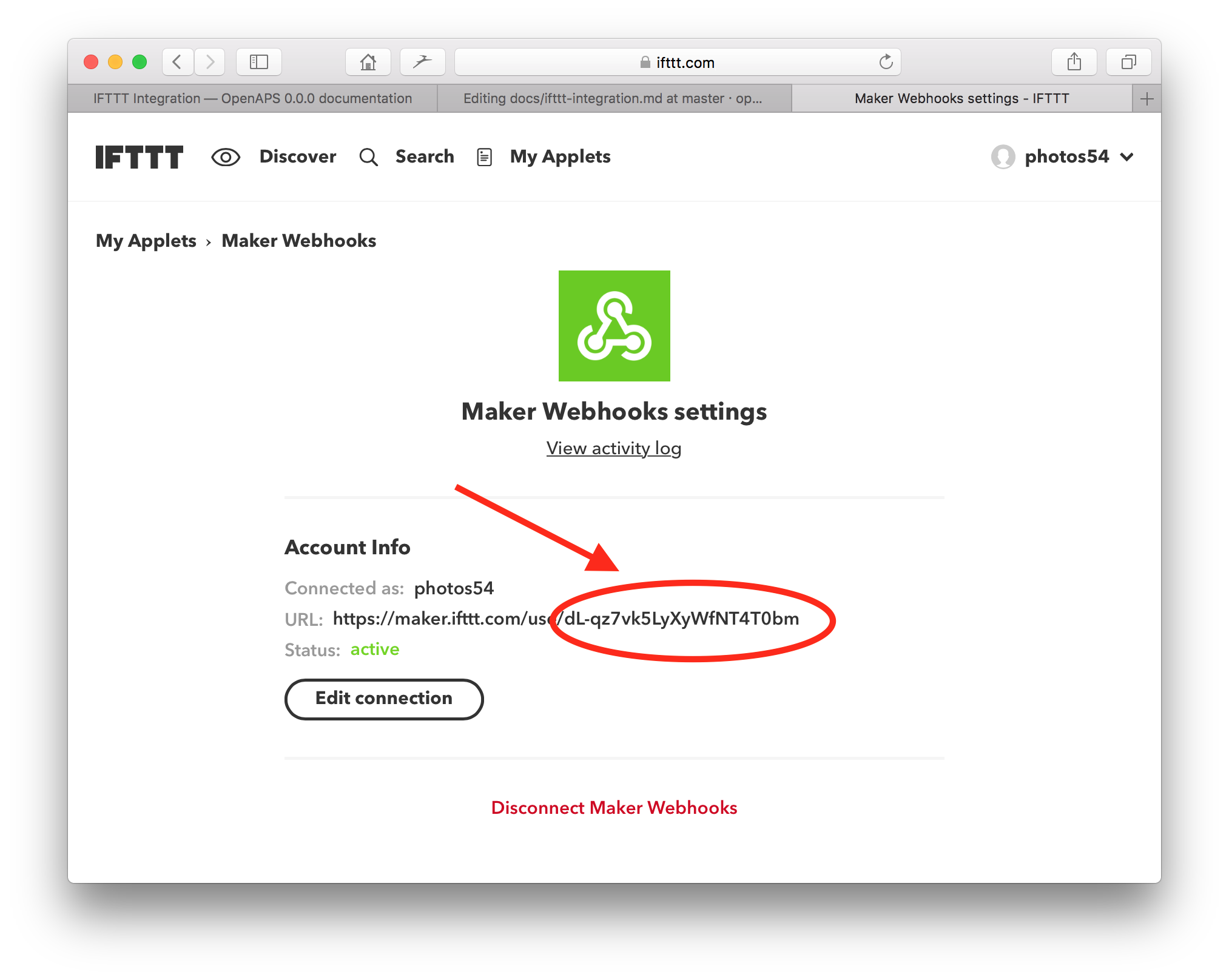 IFTTT markerkey