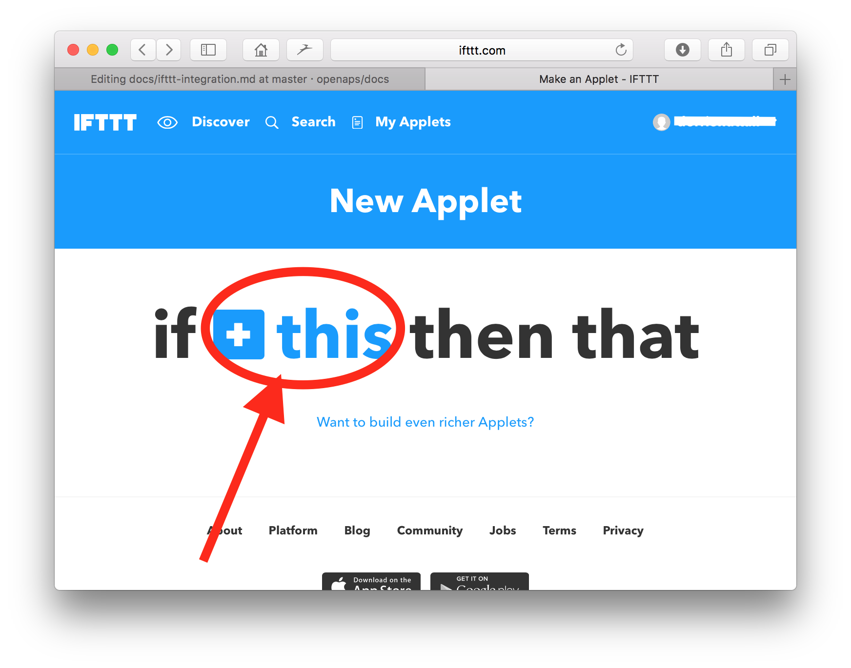 IFTTT this