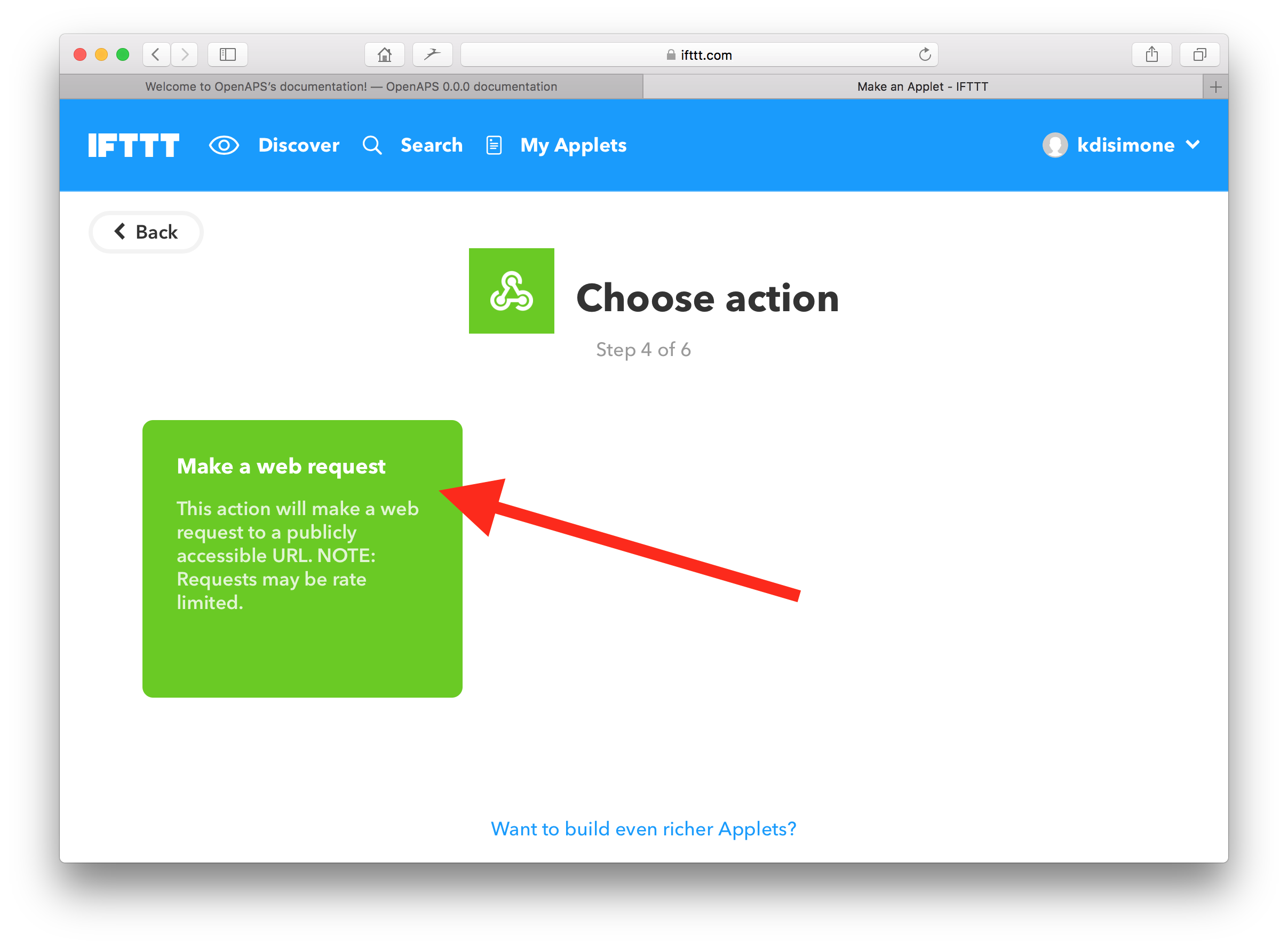 IFTTT web request