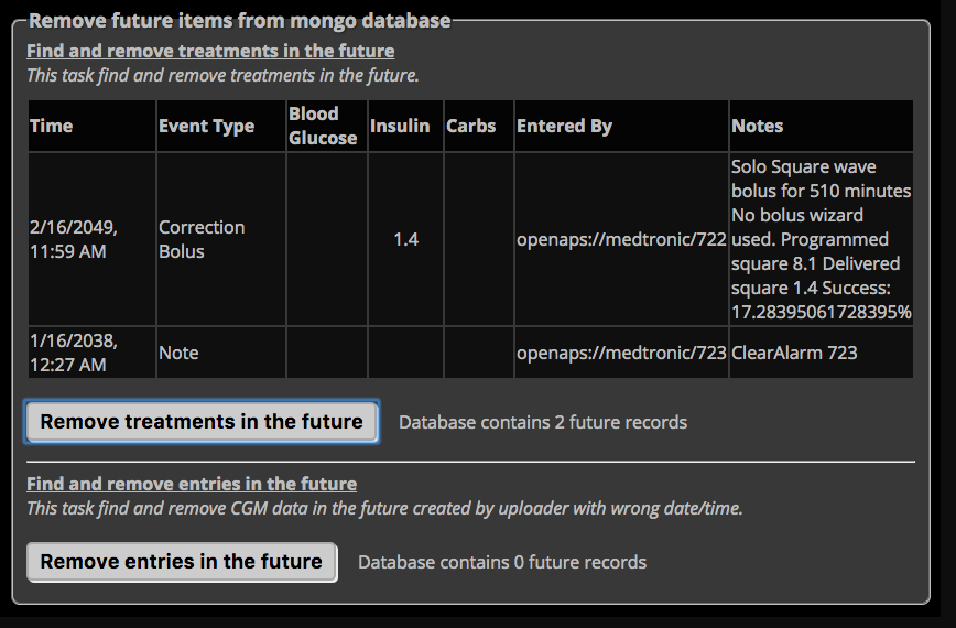 How to delete future-dated treaments