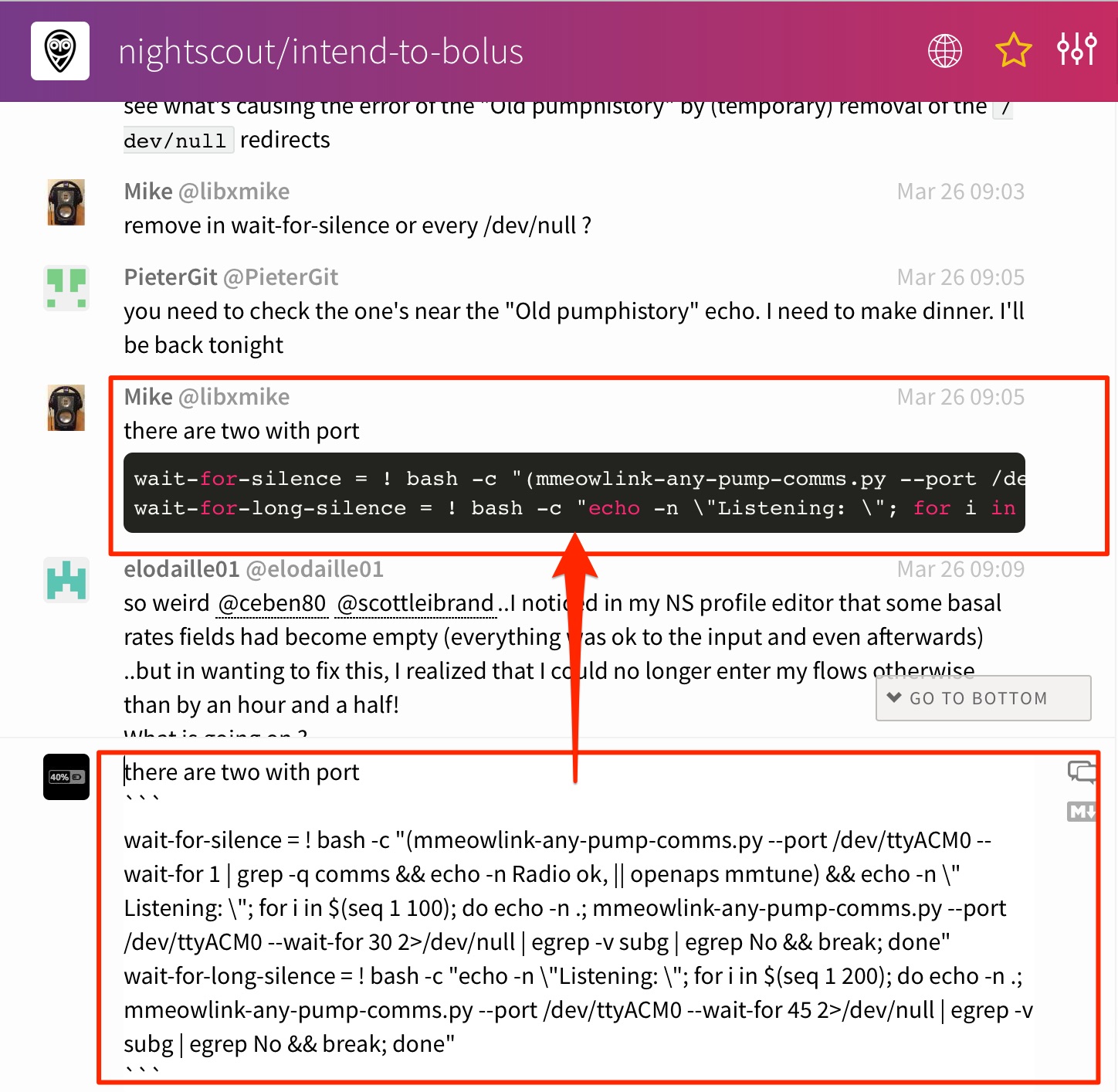 Gitter tickmarks