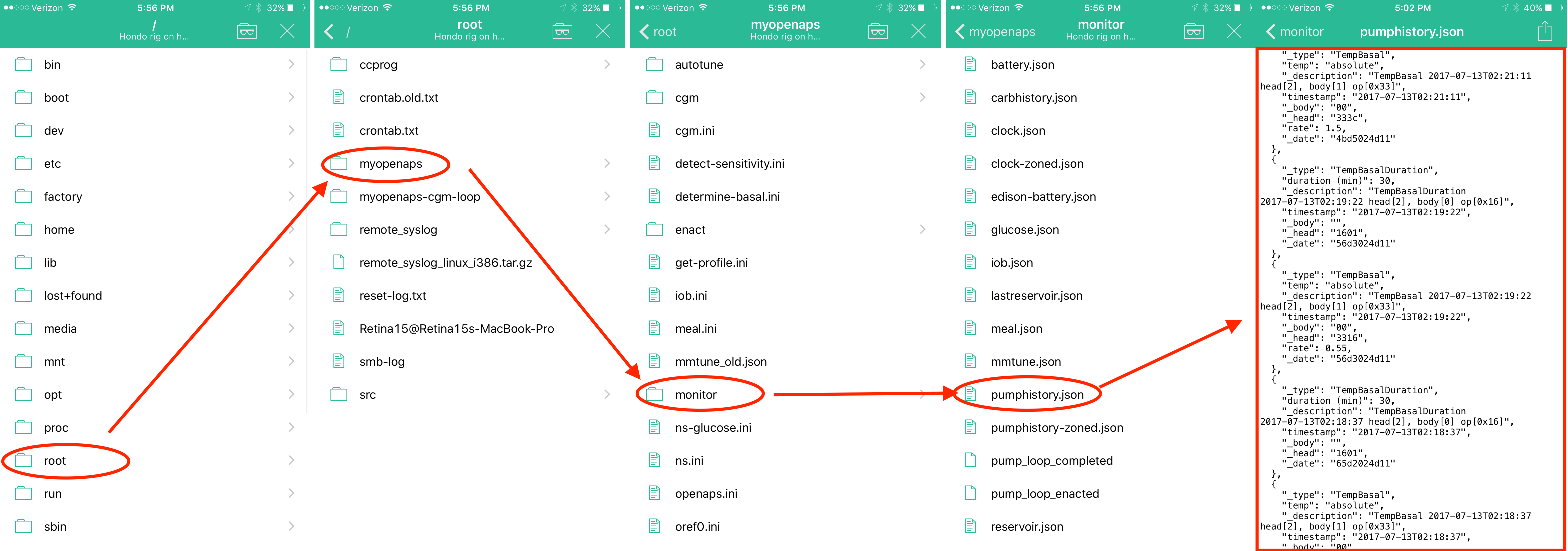 SimpleSSH navigation example