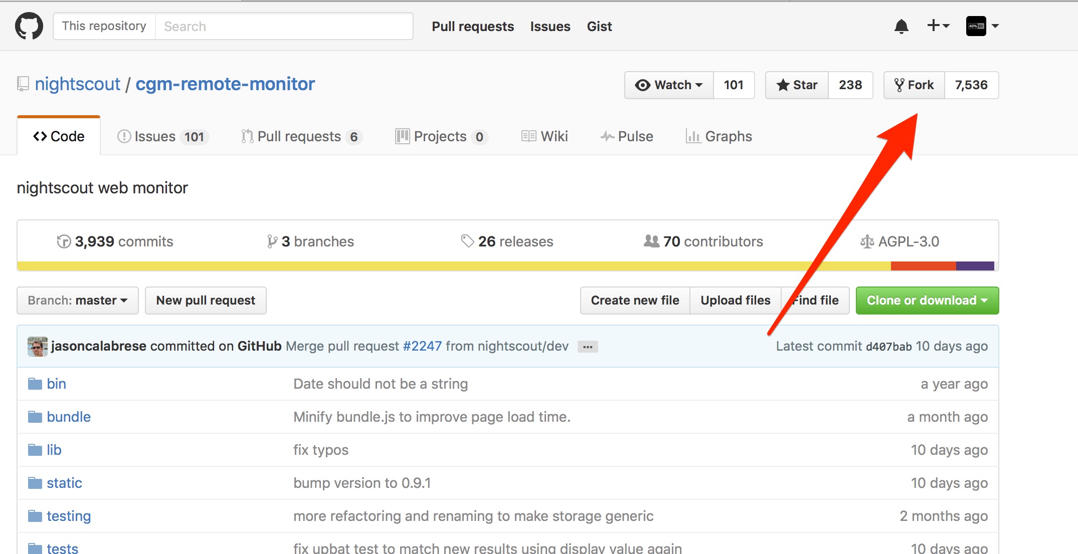 Fork example